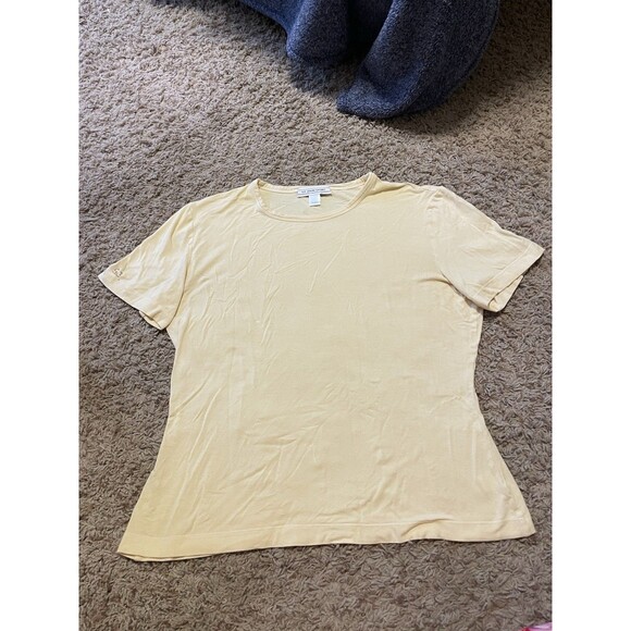 Butter Yellow St. John Sport Women's Tshirt, Size L - Picture 1 of 10